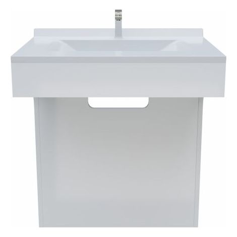 Meuble simple vasque PMR EPURE 60 cm - Blanc