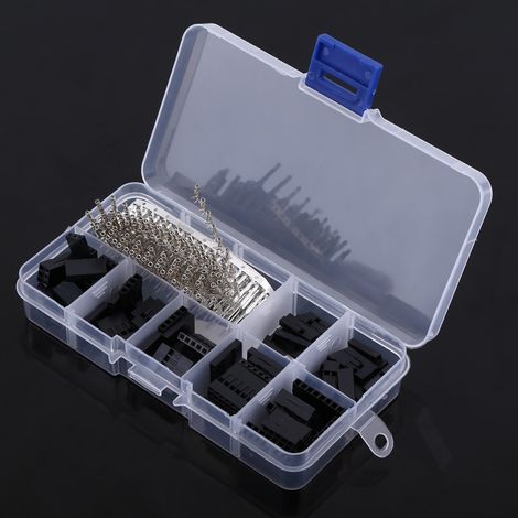 Kit de 310 connecteurs mâles et femelles de 2,54 mm pour câbles de connexion et boîtiers électroniques (1/5)