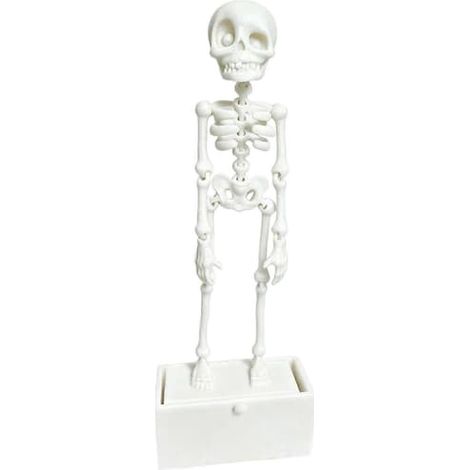 Décoration d'aquarium en forme de crâne d'Halloween avec mouvement de squelette dynamique blanc (1/5)