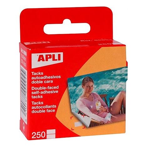 Pastille adhésive Apli Agipa double face - Etui de 250