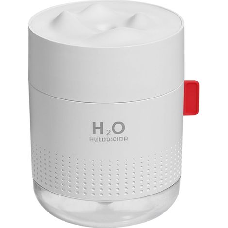 Mini humidificador recargable por USB para estudiantes, residencias, oficinas y estudios: silencioso y bonito, con diseño de montaña nevada.
