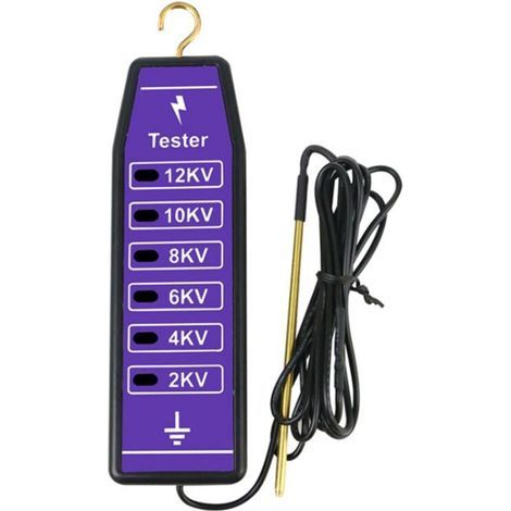 Strumento di prova per la tensione delle recinzioni agricole da 2-12 kV, tester di tensione per recinzioni elettriche, elettrificatore solare (1/4)