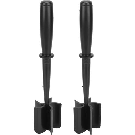 Hachoir à viande avec poignée ergonomique, résistant à la chaleur, en nylon, maillet pour bœuf haché, poulet, pommes de terre et hamburgers, noir, 2 pièces. (1/5)