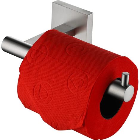 Distributeur de papier toilette pour salle de bain en acier inoxydable avec finition en nickel brossé (1/5)