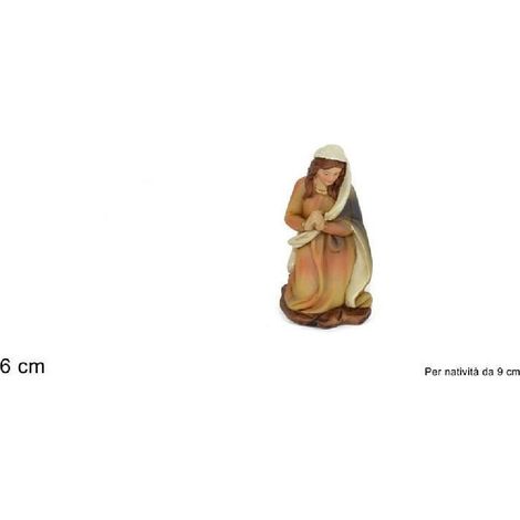 TRADE SHOP - Statuina Madonna 6 Cm Per Presepe In Resina Decoro Natale Natalizio Nativita' - (1/2)