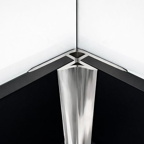Profilo angolare in alluminio cromato altezza 250cm compatibile con WALL'IT e STONE'IT