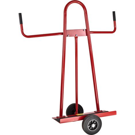 Dema – Diable porte-panneaux 300 kg – Grandes roues caoutchouc 190x40 mm – Surface de charge 600x200 mm – Longue poignée pour équilibre optimal