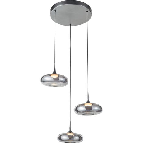 Lampada sospensione moderna cromata LED 21W Tenele Italux