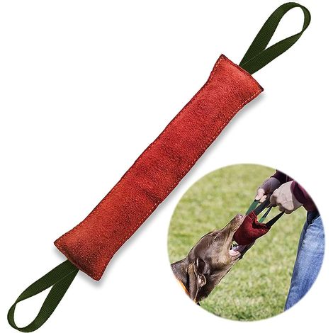 Lot de 2 saucisses à mordre pour chiens, entraînement à la saucisse à mordre en jute K9 avec 2 poignées, tir à la corde et tir à la corde avec chiens (1/5)