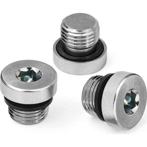 Bouchon Obturateur, 3 Pièces M10 en Acier Carbone Bouchon Robinet, Adapté à L'étanchéité des Tuyaux (1/5)