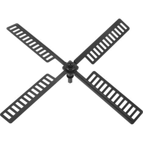 Accesorios para molino de viento, pieza de repuesto de plástico negro, cuchillas estables y firmes para decoración de jardín al aire libre (1/5)