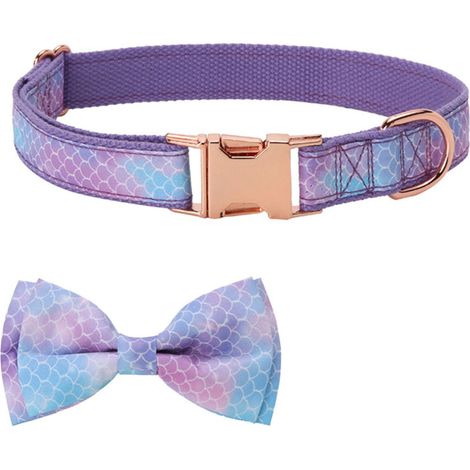 Collier Pour Chien Avec Nœud Papillon Élastique - Réglable - Coton Doux - Pour Chiens Petite Moyenne Et Grande Taille - 1 Pièce (1/5)
