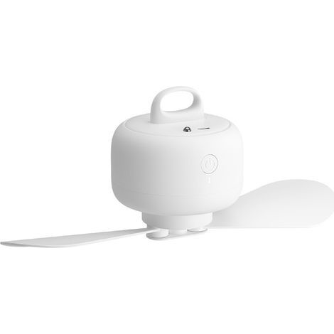 8000 mAh batteriebetriebener Campingventilator, tragbar über USB wiederaufladbar mit Fernbedienung, abnehmbaren Ventilatorflügeln, Aufhängehaken, Timer, 4 Geschwindigkeiten für den Außenbereich – Weiß (1/5)