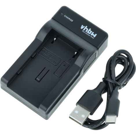 vhbw USB-C Ladegerät kompatibel mit Samsung VP-DC171W, VP-DC171, VP-DC165W, VP-DC163, VP-DC563 Kamera - Ladeschale + USB-C Kabel Ladeanzeige (1/5)