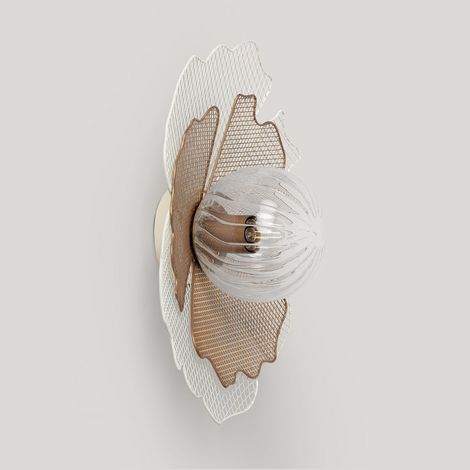 Applique da Parete Metallo e Vetro Pianella ILUZZIA Oro