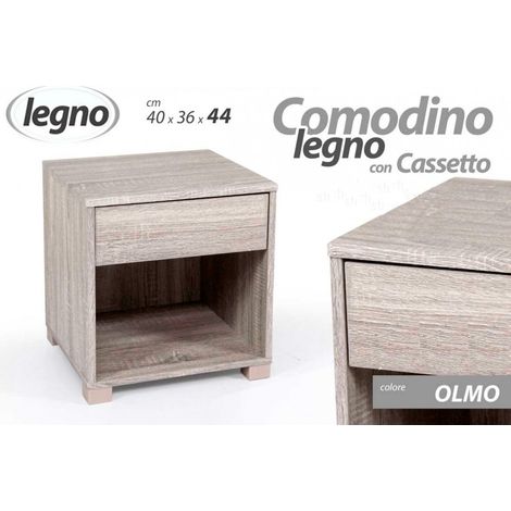 Table de chevet avec tiroir lit chambre en orme 40 x 36 x 44 CM