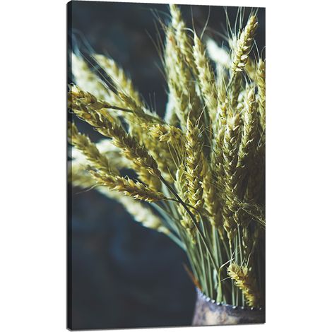 Stampa su tela Botanica Spighe di grano in un vaso 60x100 cm