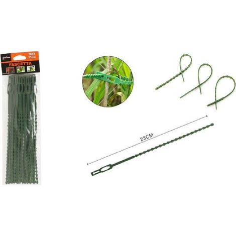 Kaela - Set 30 Pz Fascette Bordi Seghettati Fascetta Per Piante Da 23cm Regolabili 56873 - (1/2)