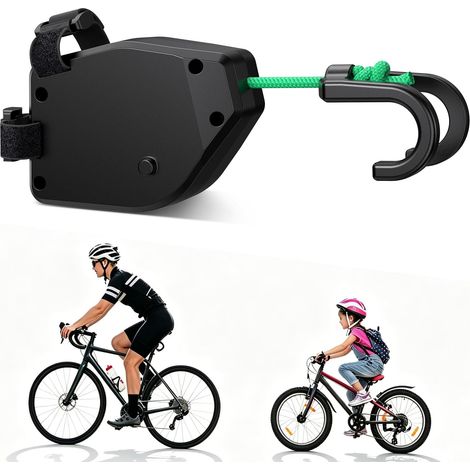Corde de Remorquage de Vélo,Barre Traction Velo pour Enfant/Adulte 2.5M Remorque Velo Enfant,Rétractable Système de remorquage,Jusqu’à 90 kg, Facile à installer (1/5)