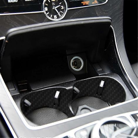 Boîte de rangement pour console centrale avant avec porte-gobelets pour Mercedes-Benz W205 W253 W213, support de rangement pour boissons (1/5)