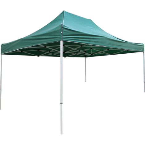Cenador plegable de acero y poliéster verde 3x4,5 m Hope2