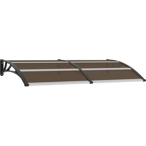 Auvent de porte Noir 200x100 cm PC (1/5)