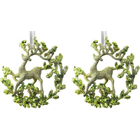 Glitzernde Weihnachtsdekorationen, bruchsicheres Design, einfaches Aufhängen am Weihnachtsbaum und als festlicher Schmuck, mehrfarbig (1/5)