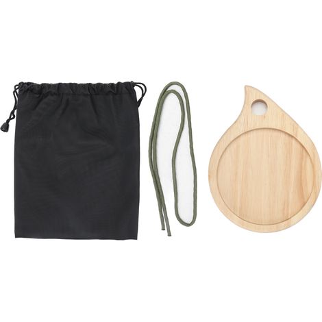 à découper ronde multifonctionnelle en bois pour le camping (1/5)