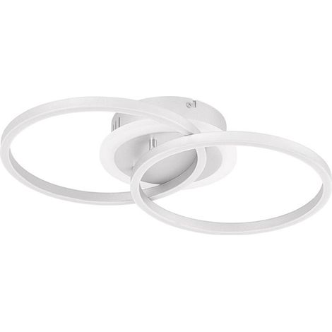 Plafoniera a led da soffitto a due cerchi 42 watt lampadario design moderna colore bianco (1/5)