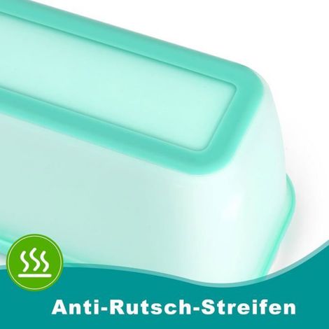 Bac À Glace - 1,5 L - Réutilisable - Avec Couvercle - Empilable - Pour Yaourt Et Crème Glacée - Lot De 2 (1/5)