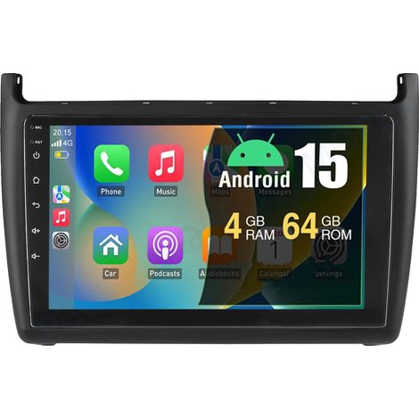 Auto-Audiosystem, Touchscreen, Navigationsgerät, kompatibel mit Polo 6R 6C V 2009-2017, 4G-64G AHD, Quad-Core-a (1/2)
