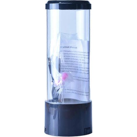 LED-Quallen-Nachtlicht, USB-betrieben, bunte Beleuchtungsmodi – Schwarz (1/5)