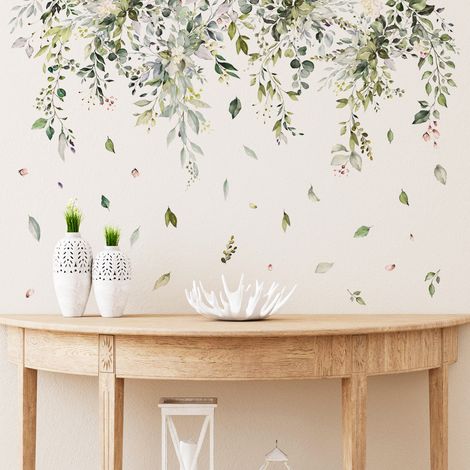 Autocollant Murale Fleur - Narcisse Iris Libellule - Décor Intérieur Chambre Salon Télévision - Détachable Imperméable - 1 Lot (1/5)