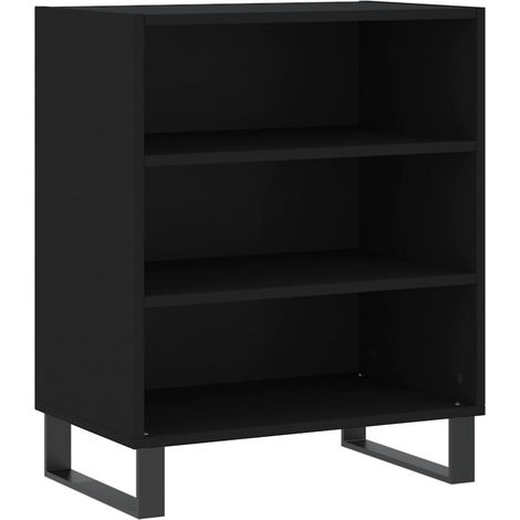 Credenza buffet cassettiera mobile contenitore organizer cucina soggiorno soggiorno 57 x 35 x 70 cm multistrato nero 020035954