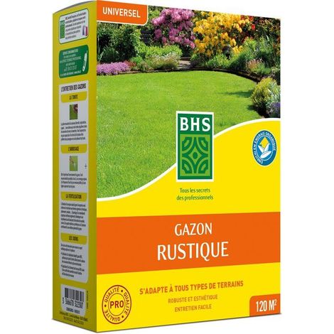 Rustikale Rasensamen - BHS - 3 kg Box - Widerstandsfähig gegen schwierige Wetterbedingungen - Sonne - Rot
