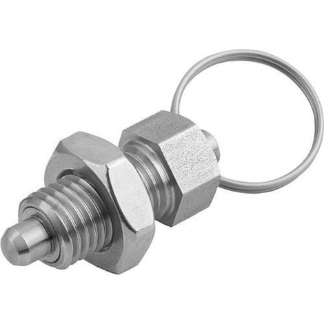 KIPP Arretierbolzen ohne Rastnut Gr.0 D1=M08x1 Form S Edelstahl ungehärtet (1/3)
