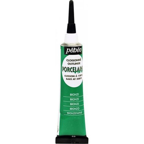 Peinture à l'eau brillante pour porcelaine - Bronze - 20 ml (1/3)