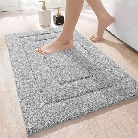 Weicher, rutschfester Mikrofaser-Badematte
Saugfähig und maschinenwaschbar
Maße: 50x80 cm – Farbe Grau