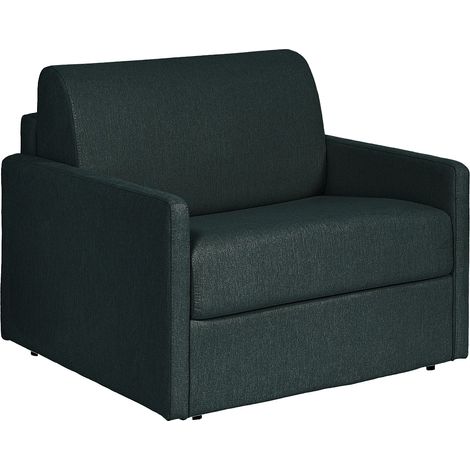Fauteuil convertible express en tissu vert sapin - Matelas 14 cm CALIFE (1/5)