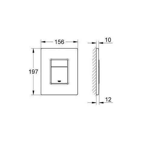 Grohe Even placa de descarga cromada doble volumen