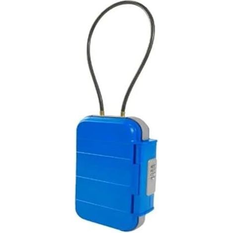 Boîte de Rangement Portable avec Serrure à Combinaison 4 Chiffres, Coffre-Fort extérieur étanche for la Plage, Le Camp et Sport, Bleu(Blu) (1/5)