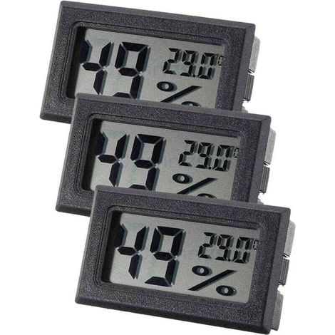 Thermomètre hygromètre numérique intégré, mini électronique pour enclos à animaux de compagnie. Précis et compact.