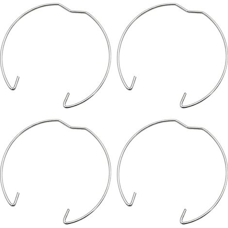 36 Pieces 50 mm Diameter Lamp Spring Mounting Rings GU10 MR16 Spotlight Clip Ring Retaining Spring Rings for LED Halogen Bulb or Recessed Spotlight Silver (1/5)