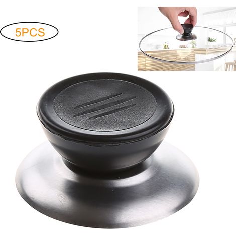 5pcs Poignée de casserole, acier inoxydable, plastique résistant, vis 4mm, trou 3cm, pour cuisine(Troisième trimestre : septembre) (1/5)