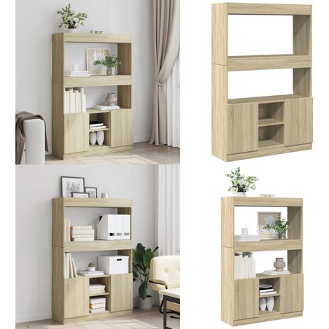 vidaXL Highboard Sonoma-Eiche 92x33x140 cm Holzwerkstoff (1/5)