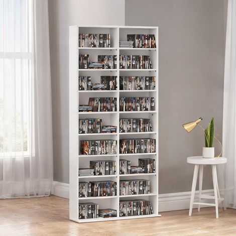 Meuble de rangement de bureau blanc 78,5 x 24 x 175 cm (1/5)