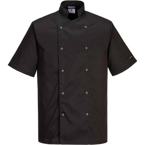 Veste de cuisine Portwest Cumbria manches courtes Noir M (1/5)