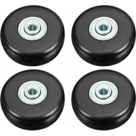 Roulette Valise, Bagage Valise Réparation Roulette Charge Lourd 50mm Muette Caoutchouc Universelle Pivotante Roue Rechange Transport Remplace Roulette 4PCS pour Valise/Bagage/Sac à Dos/Voyage (1/5)