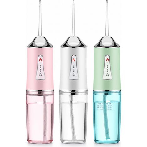 Hydropulseur Électrique Rechargeable Portable 230 ml IPX7 Rose avec 1 Canule (1/5)