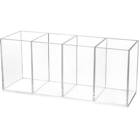 Organiseur de bureau pour fournitures de bureau, porte-stylo transparent, facile à nettoyer, convient aux fournitures de bureau et d'étude (transparent).